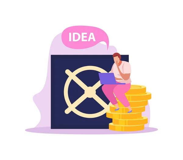 Crowdfunding plochou ikona — Stockový vektor