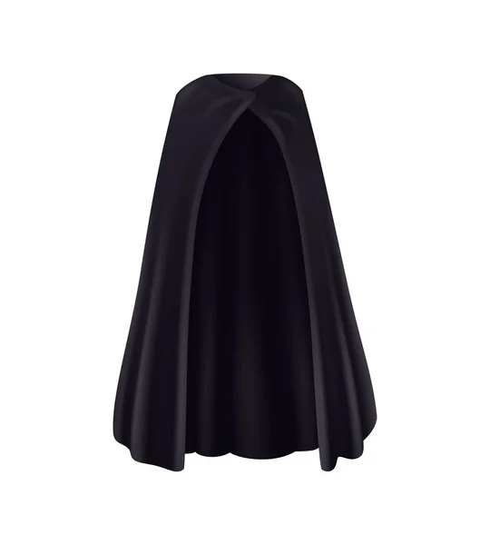 Manteau noir réaliste — Image vectorielle