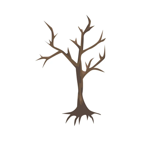 Dry Tree Illustration — Stock Vector