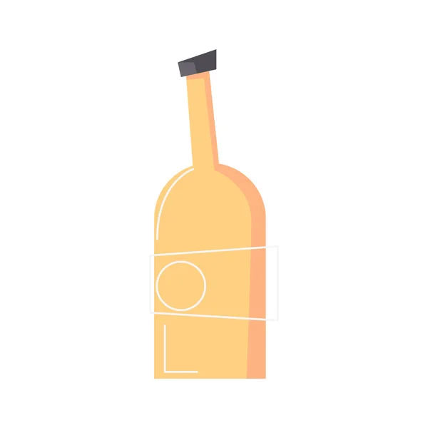 Icono de botella plana — Vector de stock