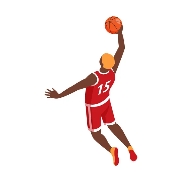 Ikona basketbalového hráče — Stockový vektor