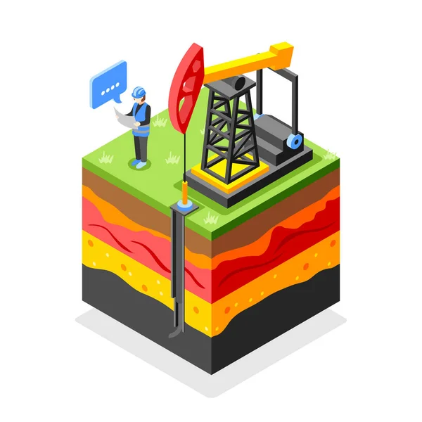 Composizione dell'unità pompa geodesia — Vettoriale Stock