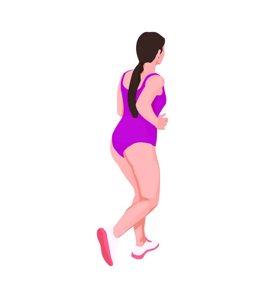 Mujer corriendo ilustración — Archivo Imágenes Vectoriales