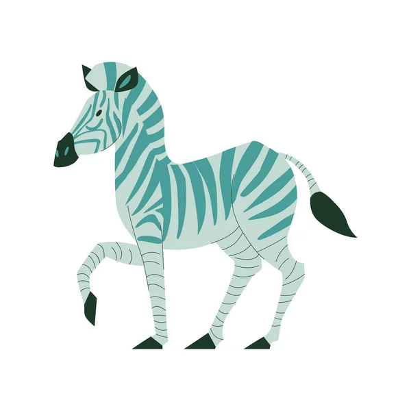 Flache Zebra Illustration — Stockvektor