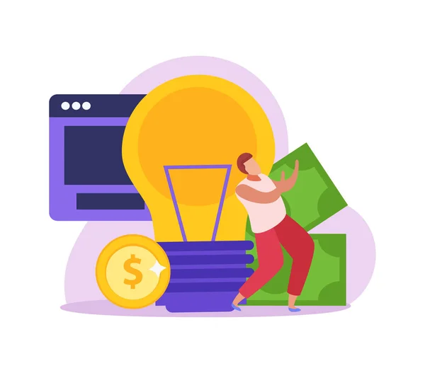 Crowdfunding Flat pictogram — Stockvector