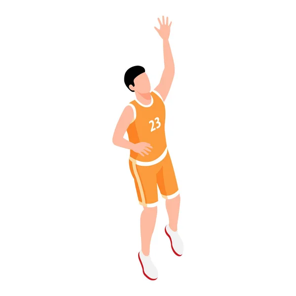 Icono jugador de baloncesto — Vector de stock