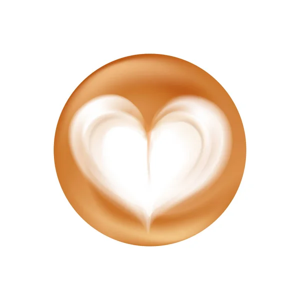 Illustration réaliste de Latte Art — Image vectorielle