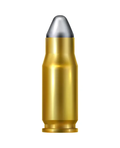 Realistic Bullet Illustration — Stock Vector