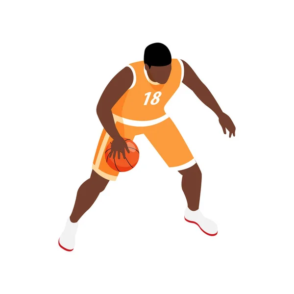 Ilustrace basketbalového hráče — Stockový vektor