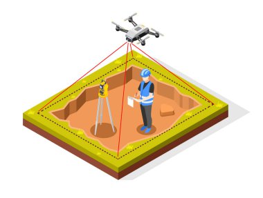 Jeodezik Drone Isometric Bileşimi