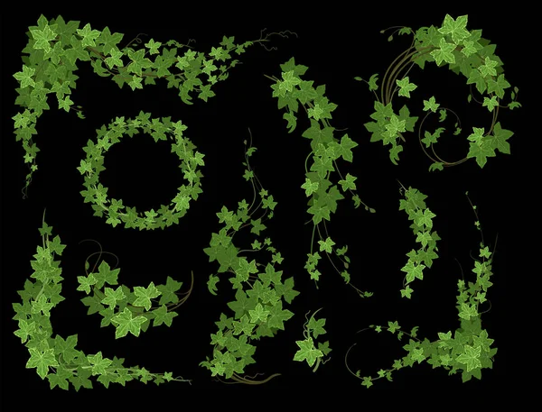 Ivy Climbing Plant Composición — Vector de stock