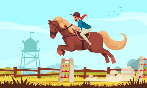 Horse Rider Background — Stock Vector