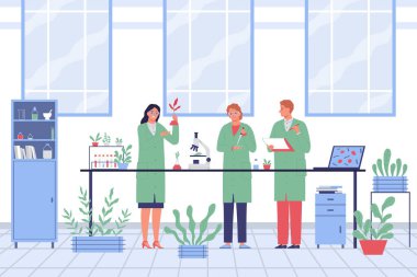 Mikrobiyoloji İllüstrasyon Biyolojisi Düz