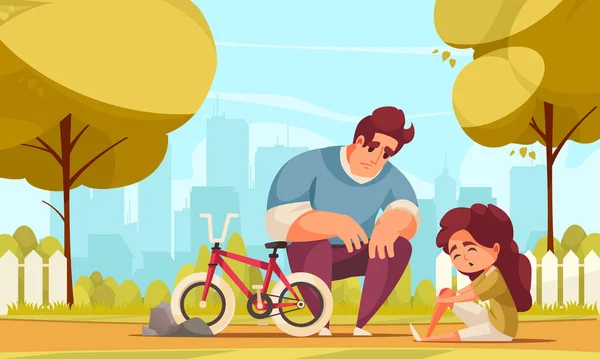 Cycle Family Background Illustration — Stockvector