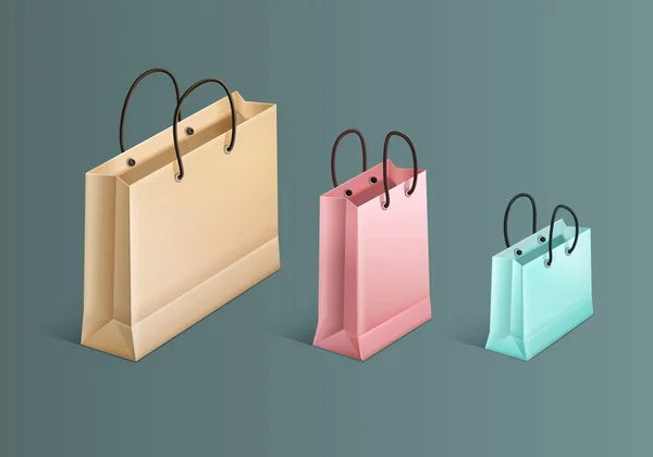 Realistisches Konzept der Einkaufstasche — Stockvektor