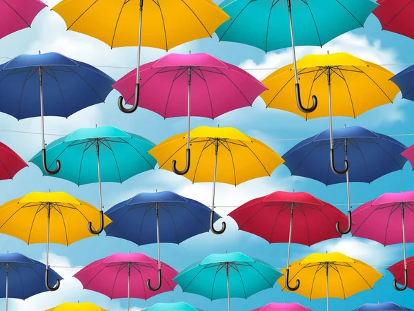Realistic Umbrella Composition — Vector de stock