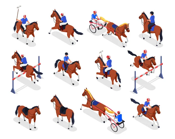 Paardensport Set — Stockvector