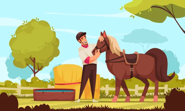 Horse Riding Background Design — Wektor stockowy