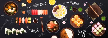 Japanese Food Background Banner