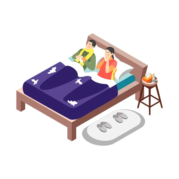 Isometric Flu Icon — Vector de stock