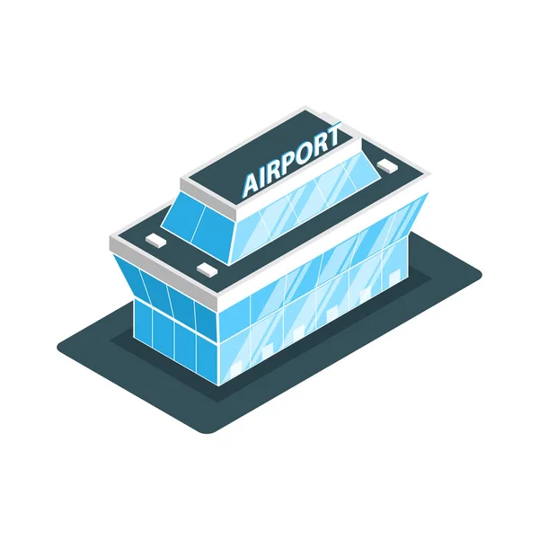 Ilustracja izometryczna lotniska — Wektor stockowy