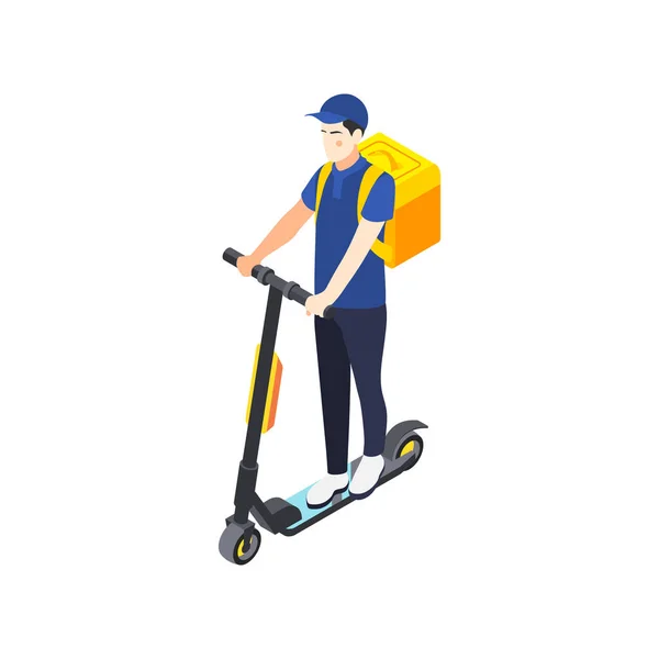 Courier Scooter Icon — Stockvektor
