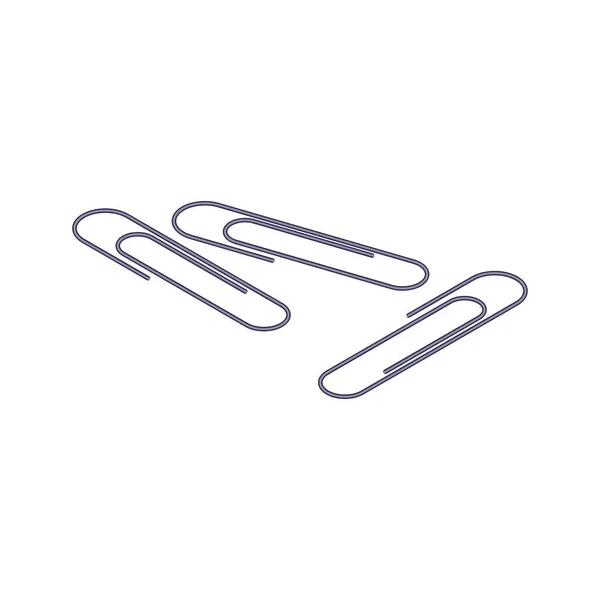 Isometric Paperclips Illustration — Vetor de Stock