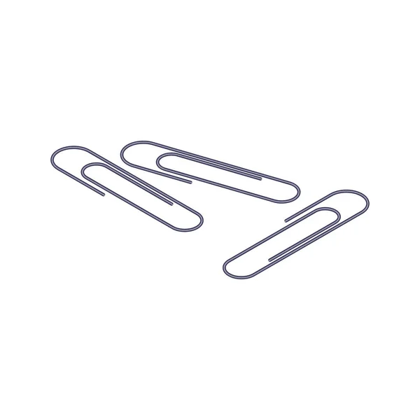 Isometric Paperclips Illustration — Wektor stockowy