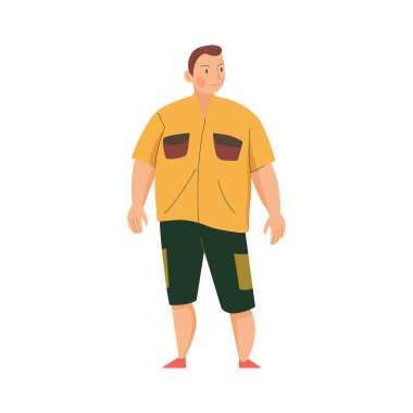 Plump Man Illustration
