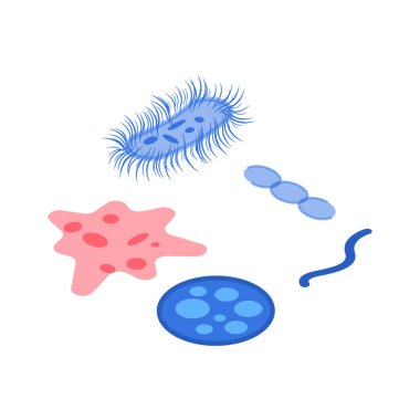 Isometric Microorganism Illustration