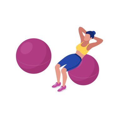 Fitness Isometric Illustration