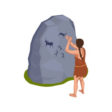 Isometric İlkel Kadın