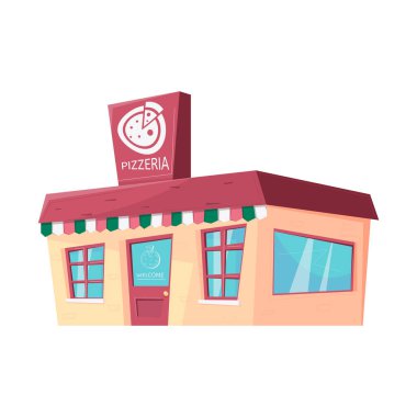 Pizzeria Flat Illustration