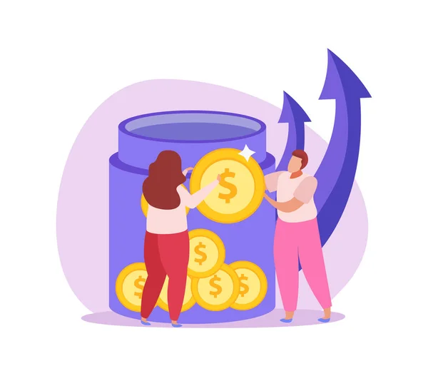 Crowdfunding Flat pictogram — Stockvector