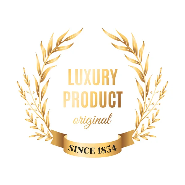 Emblema de productos de lujo — Vector de stock