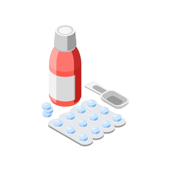 Ikone der Grippebehandlung — Stockvektor