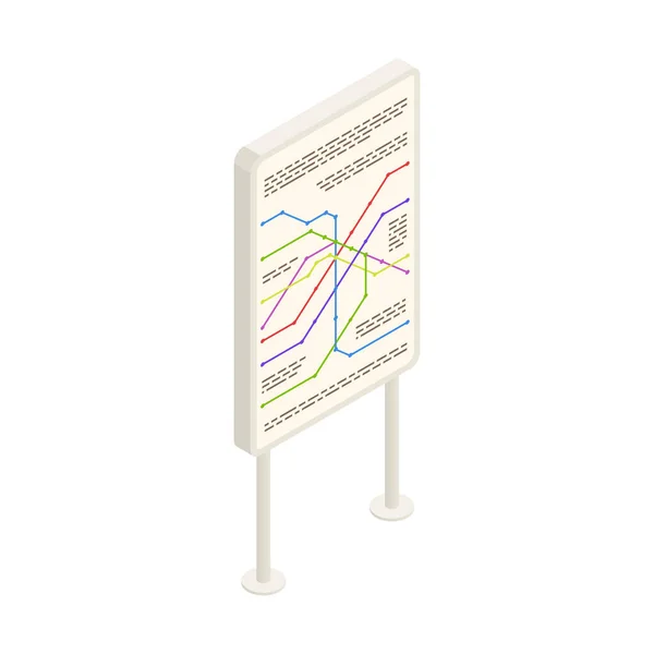 Isometric Train Map — стоковый вектор