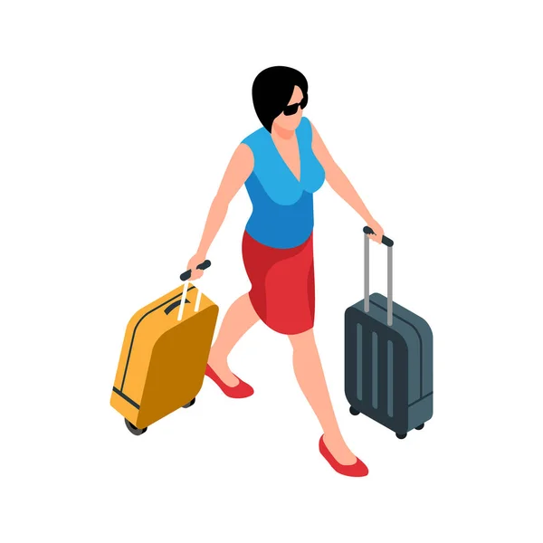 Traveler Isometric Icon — Image vectorielle