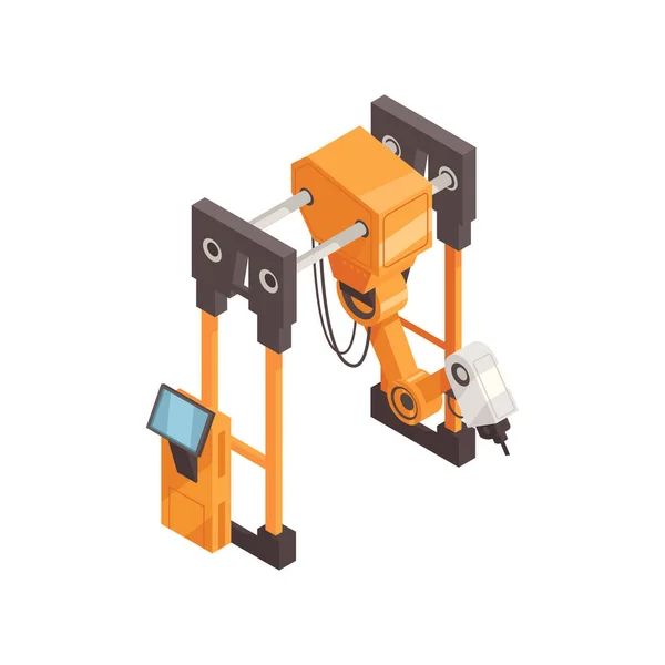 Isometric Robotic Machinery — Vetor de Stock