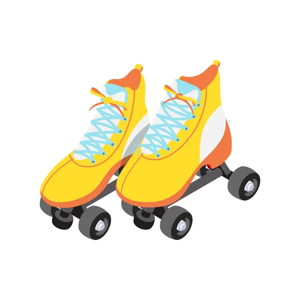 Rollerskates Isometric Icon — Vettoriale Stock