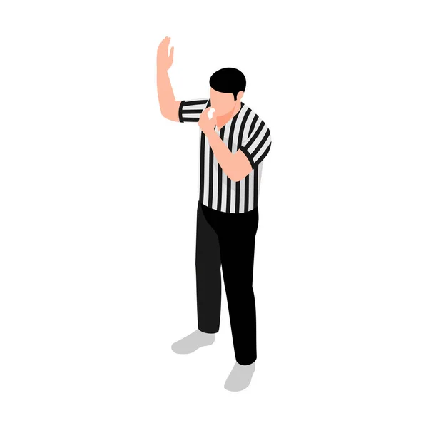 Isometric Basketball Referee — Stock vektor