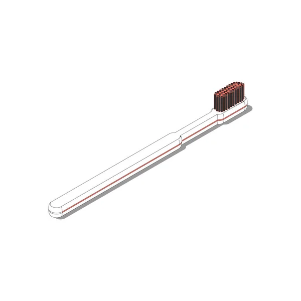 Icona dello spazzolino isometrico — Vettoriale Stock