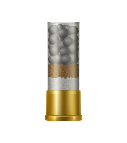 Realistic Shotgun Shell — Stock Vector