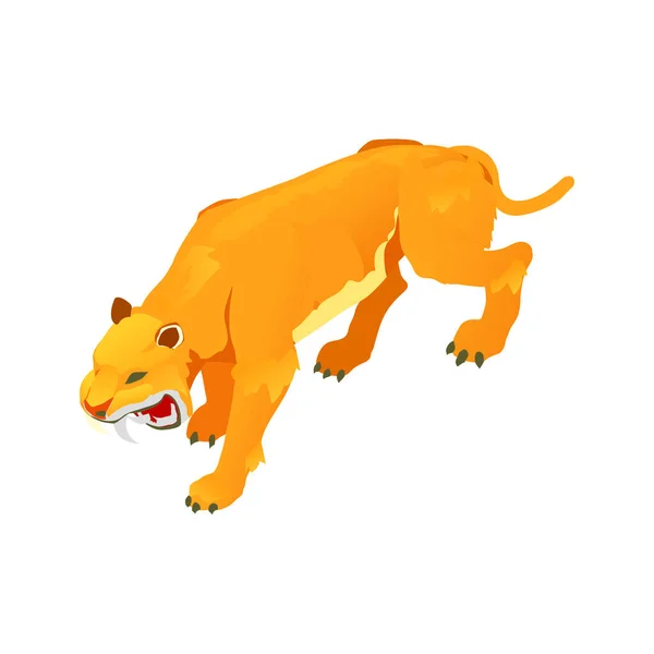 Tigre à dents de sabre — Image vectorielle