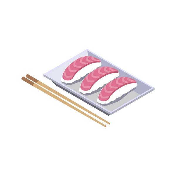 Isometrisches Symbol für Sushi — Stockvektor