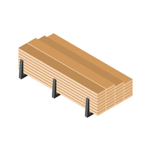 Icono de tablones de madera — Vector de stock
