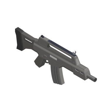 Yarı otomatik Tüfek Isometric Bileşimi