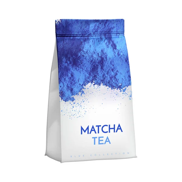 Matcha Tea Pack Composition — Stockový vektor