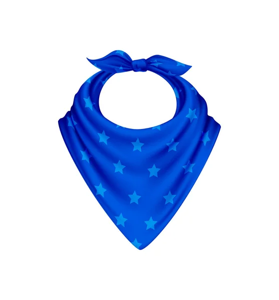 Composição de cachecol azul Bandana — Vetor de Stock