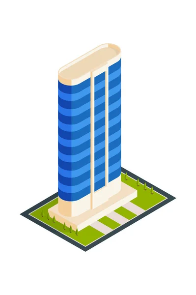 Modern City Skyscraper Composition — Stock Vector